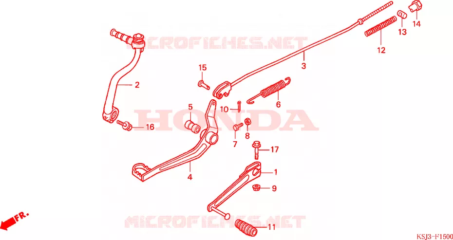 PEDAAL Honda MOTO 100 CRF 2006  CRF100F6