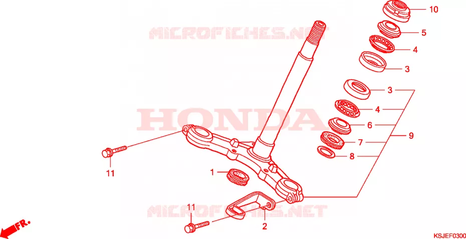 STURING STANG Honda MOTO 100 CRF 2008  CRF100F8