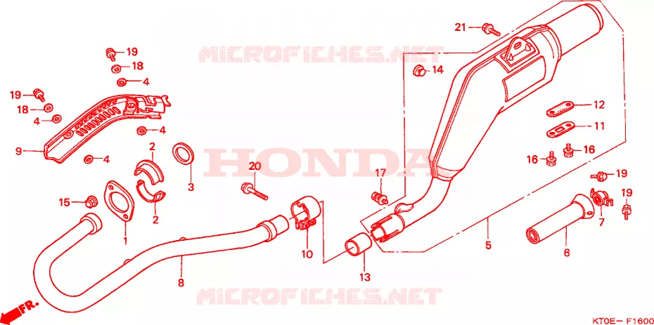 UITLAATDEMPER Honda MOTO 200 XR 2001  XR200R1