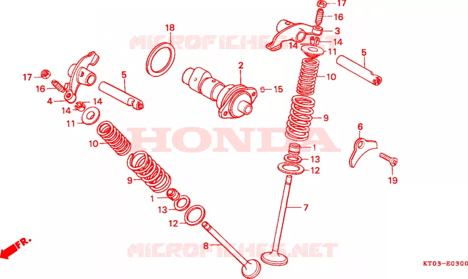 NOKKENAS/KLEP Honda MOTO 200 XR 2000  XR200RY