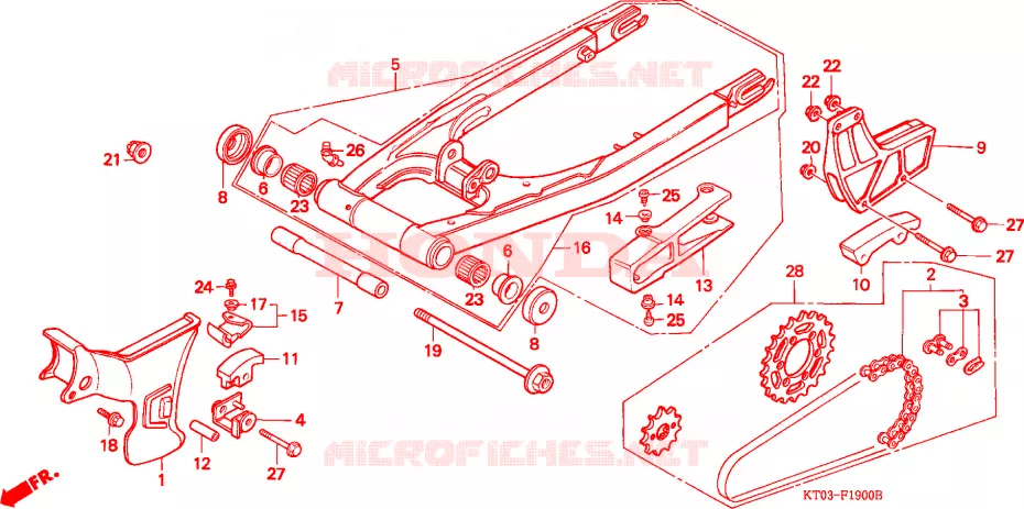 ZWAAI-ARM/KETTINGKAST Honda MOTO 200 XR 1996  XR200RT