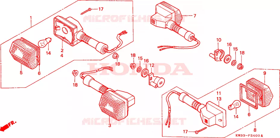 KNIPPERLICHT Honda MOTO 250 NX 1993  NX250P