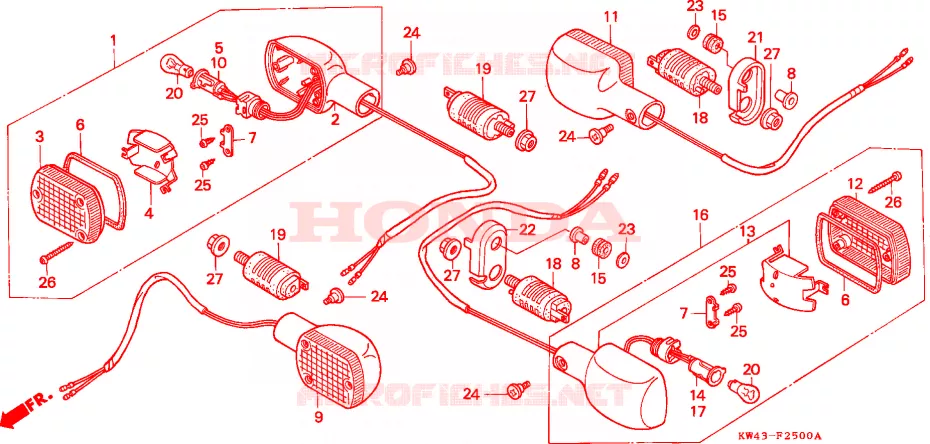 KNIPPERLICHT Honda MOTO 250 CD 1988  CD250UJ