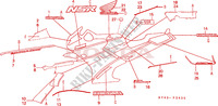 STREEP/MERK(6) voor Honda NSR 125 R 1991