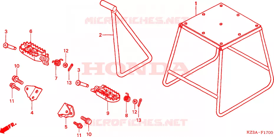 OPSTAP Honda MOTO 250 CR 2005  CR250R5