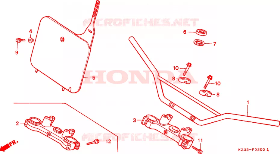 HENDEL PIJP/BOVENSTE BRUG Honda MOTO 250 CR 1992  CR250RN