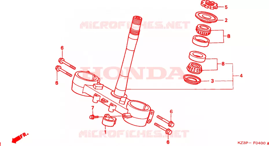 STURING STANG Honda MOTO 250 CR 1998  CR250RW