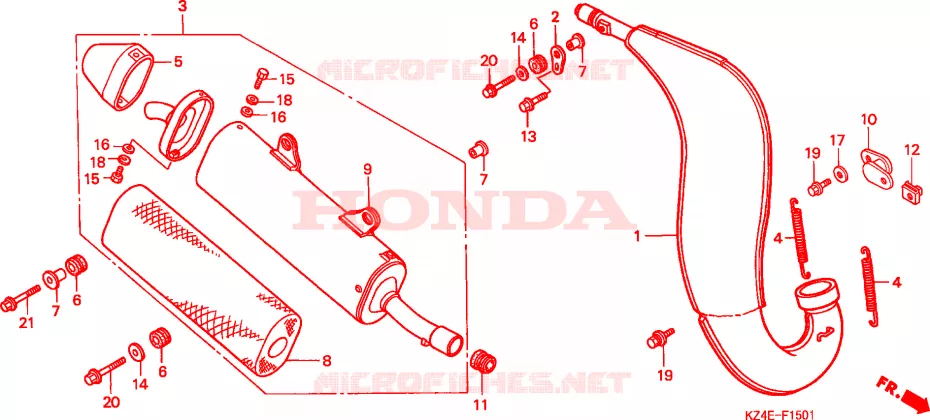 EXPANSIE KAMER(2) Honda MOTO 125 CR 2000  CR125RY
