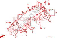 ACHTER STROOMLIJNKAP voor Honda INNOVA 125 2012