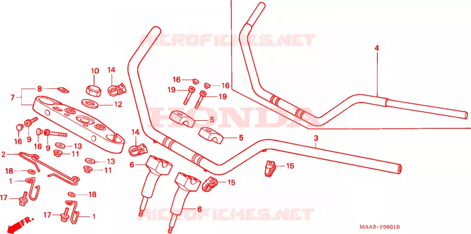 HENDEL PIJP/BOVENSTE BRUG (VT1100C2) Honda MOTO 1100 SHADOW 1998  VT1100C22W