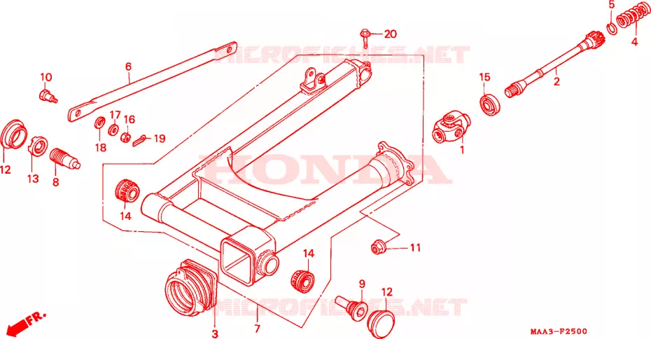 ZWAAI-ARM(VT1100C) Honda MOTO 1100 SHADOW 1998  VT1100CW