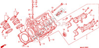 LINKS CILINDER HOOFD voor Honda PAN EUROPEAN ST 1100 2000