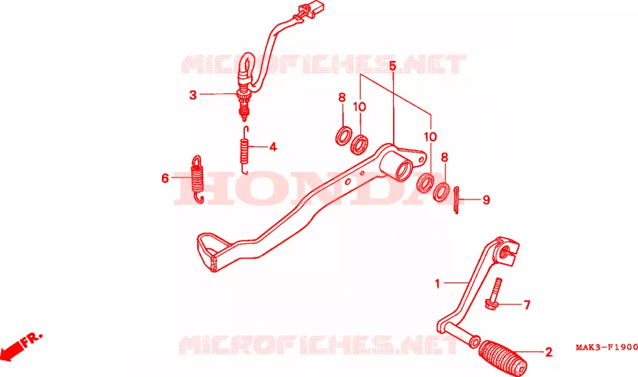 PEDAAL Honda MOTO 650 FX 1999  FX650X