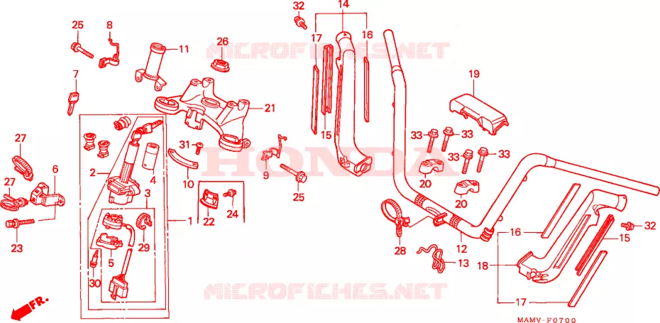 HENDEL PIJP/BOVENSTE BRUG Honda MOTO 1500 GOLD-WING 2000  GL1500AY