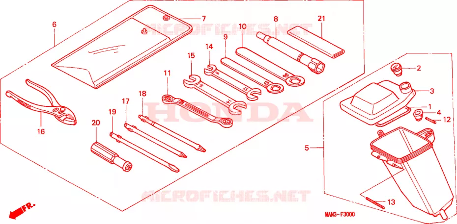 GEREEDSCHAP/GEREEDSCHAP BOX Honda MOTO 500 NX 1995  NX500S
