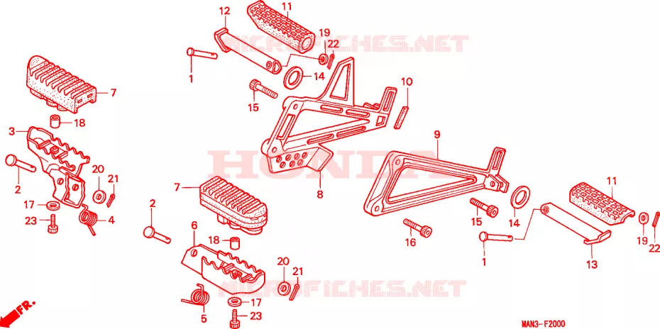 OPSTAP Honda MOTO 500 NX 1995  NX500S