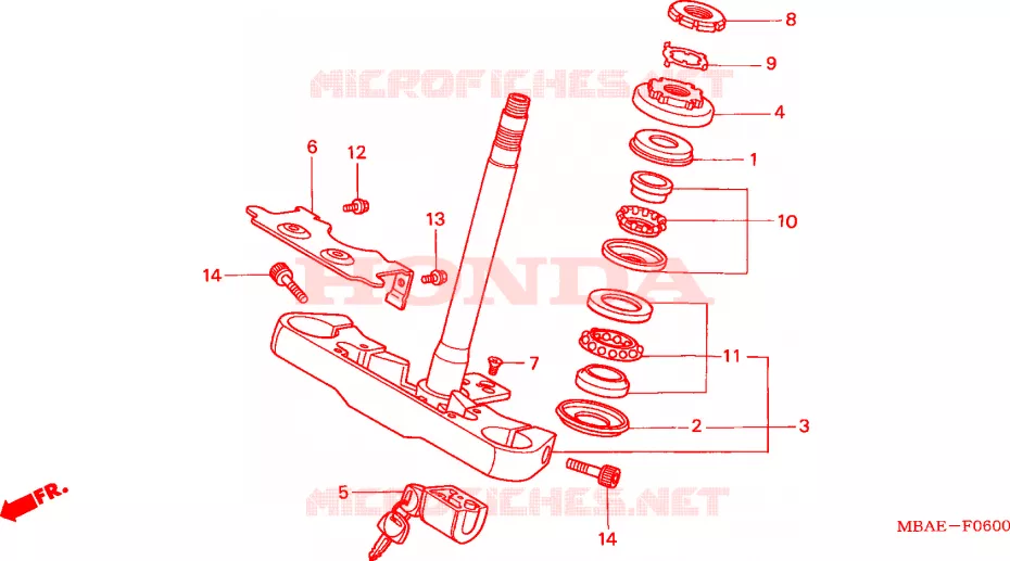 STURING STANG Honda MOTO 750 SHADOW 2001  VT750C31