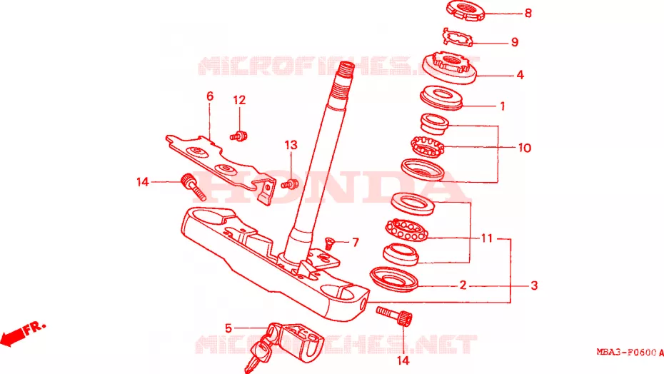 STURING STANG Honda MOTO 750 SHADOW 1999  VT750C2X