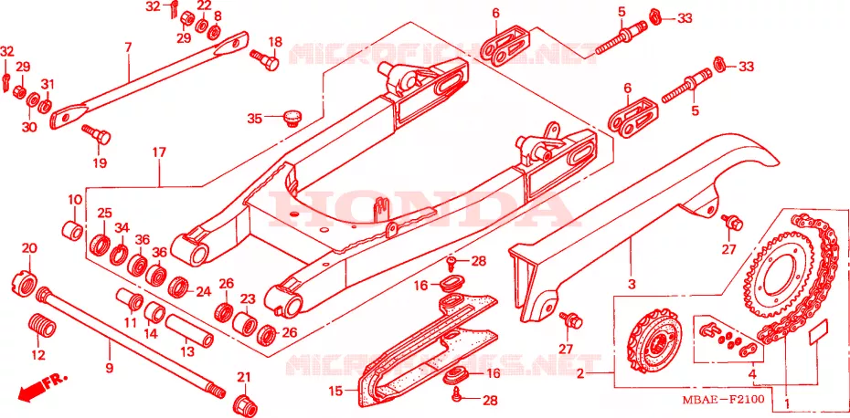 ZWAAI-ARM Honda MOTO 750 SHADOW 1999  VT750C3Y