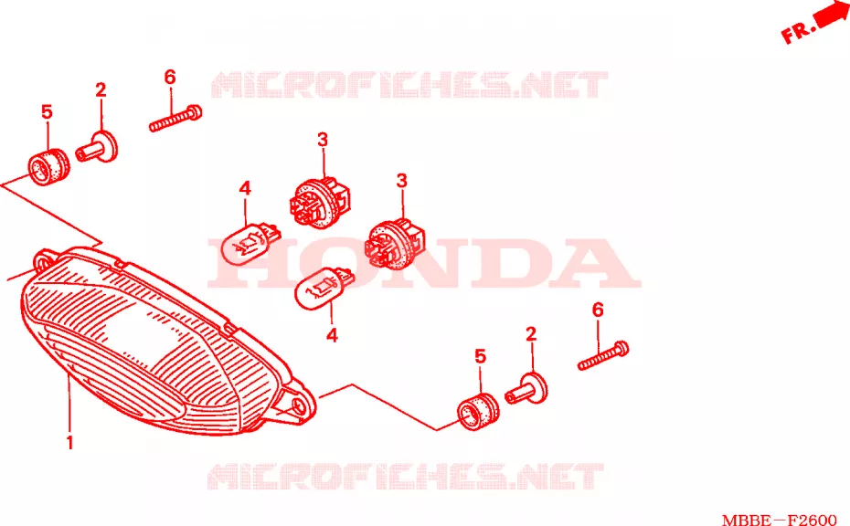 ACHTERLICHT Honda MOTO 1000 VTR 2006  VTR1000F6