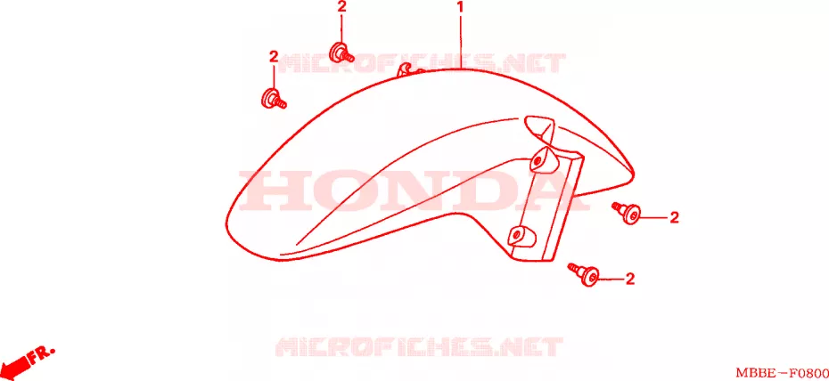VOOR STROOMLIJNKAP Honda MOTO 1000 VTR 2006  VTR1000F6