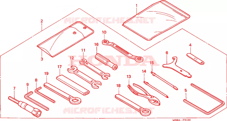 GEREEDSCHAP Honda MOTO 1000 VTR 1997  VTR1000FV
