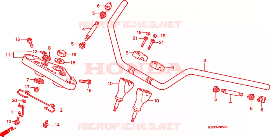 HENDEL PIJP/BOVENSTE BRUG Honda MOTO 1100 SHADOW 2000  VT1100C3Y