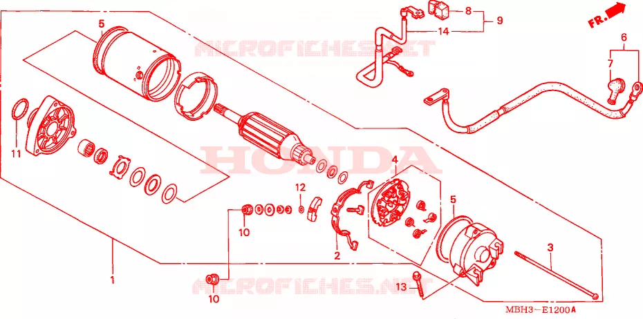 STARTEN MOTOR Honda MOTO 1100 SHADOW 2000  VT1100C3Y