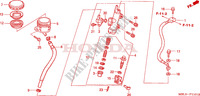 A., REM HOOFD CILINDER(NT650V2/3/4/5) voor Honda DEAUVILLE 650 34HP 2002