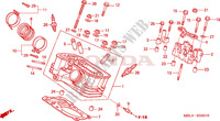 ACHTER CILINDER HOOFD voor Honda DEAUVILLE 650 34HP 2000