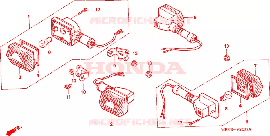 KNIPPERLICHT(U) Honda MOTO 650 XR 2006  XR650R6
