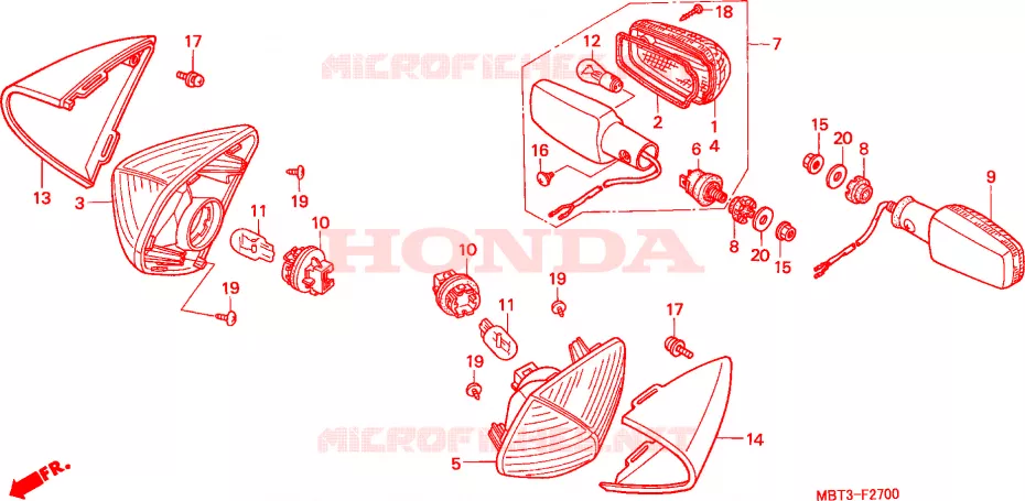 KNIPPERLICHT Honda MOTO 1000 VARADERO 2002  XL1000V2