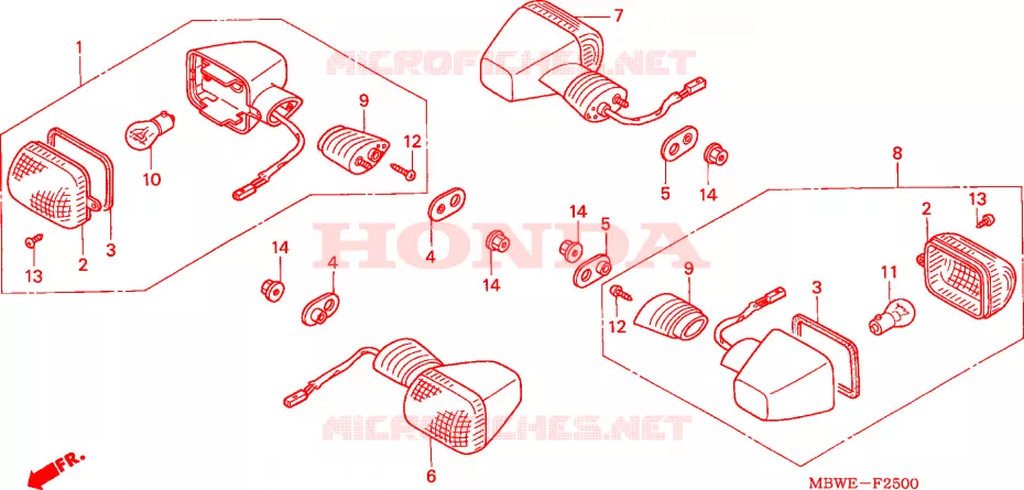 KNIPPERLICHT(CBR600F4-CM) Honda MOTO 600 CBR 2003  CBR600F43