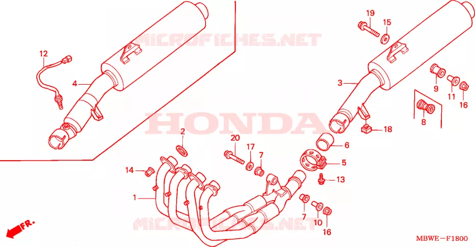 UITLAATDEMPER Honda MOTO 600 CBR 2003  CBR600F43