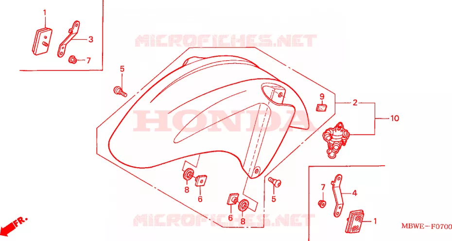 VOOR STROOMLIJNKAP Honda MOTO 600 CBR 2004  CBR600F4