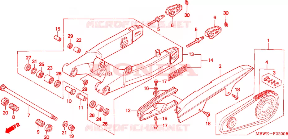 ZWAAI-ARM Honda MOTO 600 CBR 2004  CBR600F4