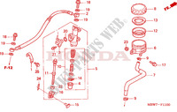 ACHTER REM HOOFD CILINDER voor Honda CBR 600 F RED 2006