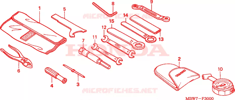 GEREEDSCHAP Honda MOTO 600 CBR 2005  CBR600F5