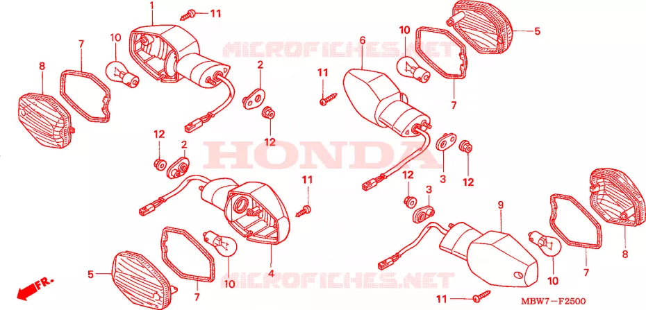 KNIPPERLICHT Honda MOTO 600 CBR 2007  CBR600F6