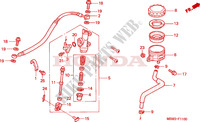 ACHTER REM HOOFD CILINDER voor Honda CBR 600 F4 2000
