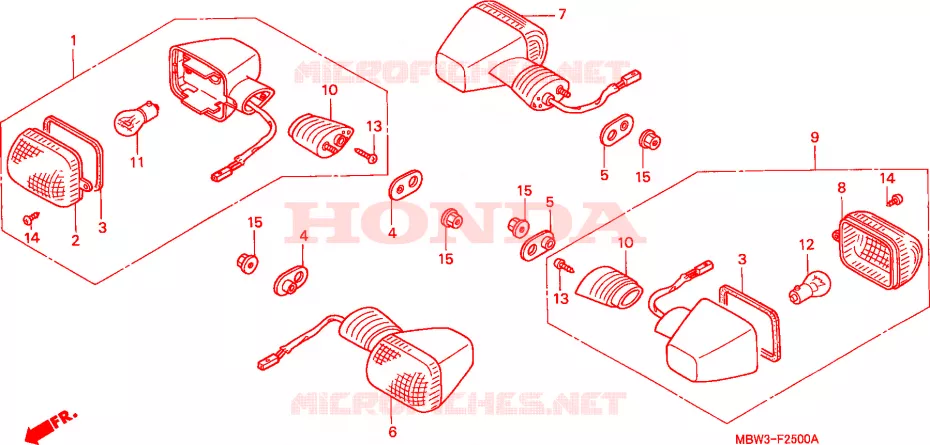 KNIPPERLICHT(1) Honda MOTO 600 CBR 2001  CBR600F41