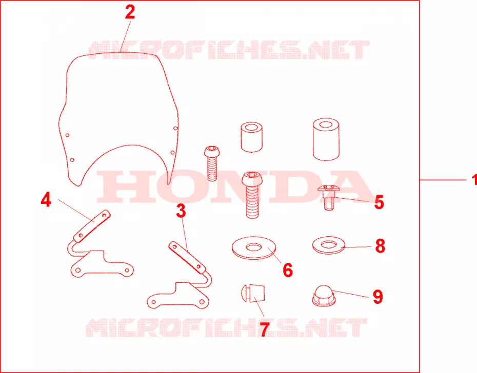 WINDSCHERM Honda MOTO 600 HORNET 2004  CB600F4