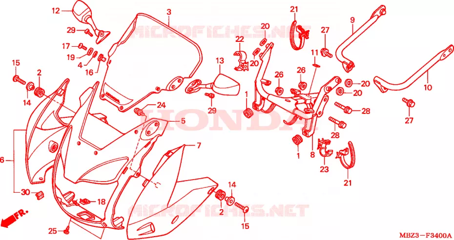 KAP Honda MOTO 600 HORNET 2003  CB600F21