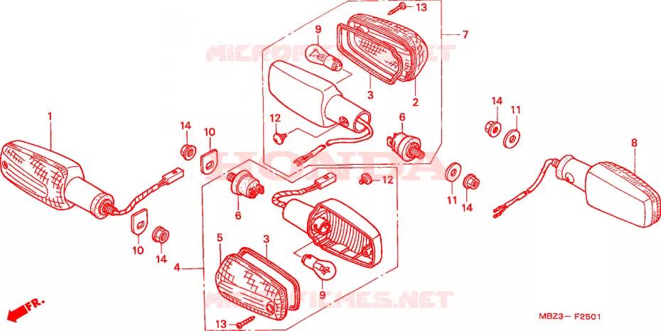 KNIPPERLICHT(2) Honda MOTO 600 HORNET 2003  CB600F21