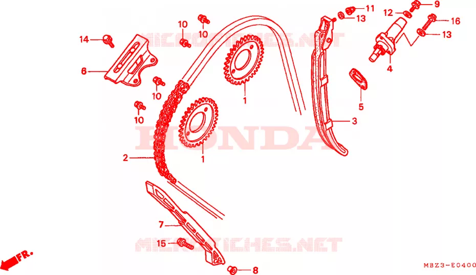 NOK KETTING/SPANNER Honda MOTO 600 HORNET 1998  CB600FW