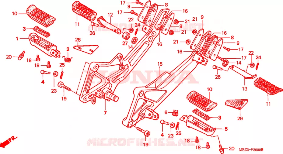OPSTAP Honda MOTO 600 HORNET 2003  CB600F21