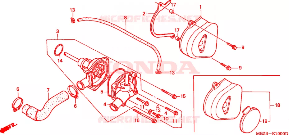 WATERPOMP Honda MOTO 600 HORNET 2002  CB600F21