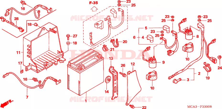 ACCU Honda MOTO 1800 GOLD-WING 2002  GL1800A2