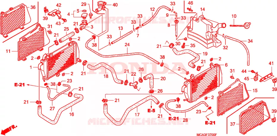 RADIATOR Honda MOTO 1800 GOLD-WING 2004  GL1800A4