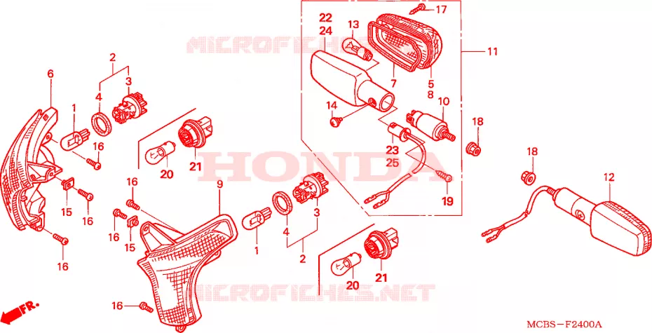 KNIPPERLICHT Honda MOTO 650 TRANSALP 2005  XL650V4